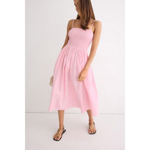 Ciao Lucia Dresses & Skirts - Ciao Lucia Pink Smocked Bodice Midi Dress